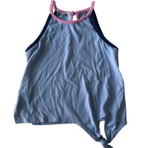 Evsie Sleeveless Knot Hem Tank Top - Small